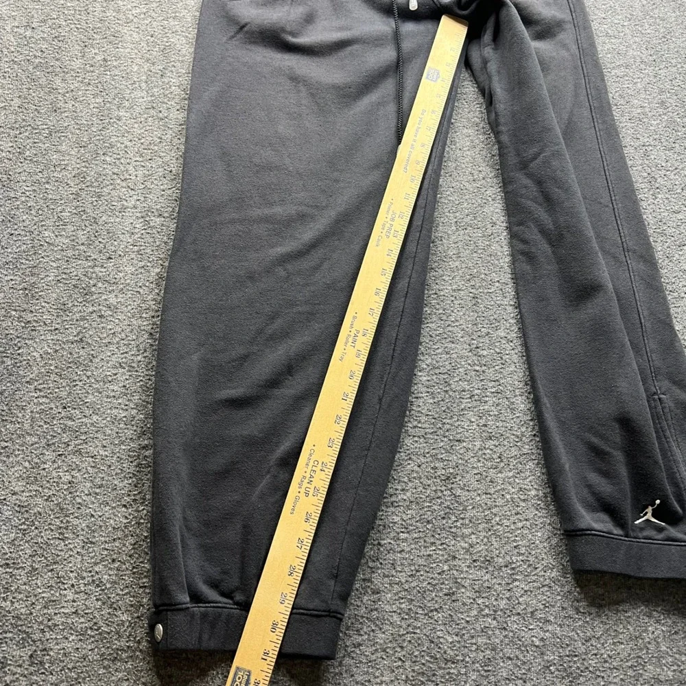 Jordan Sweatpants Mens Medium Gray Jumpman Fleece Joggers Snap Athletic Pants - Picture 5 of 16